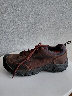 KEEN Targhee III Oxford Hiking Shoes Brown Leather Trail.